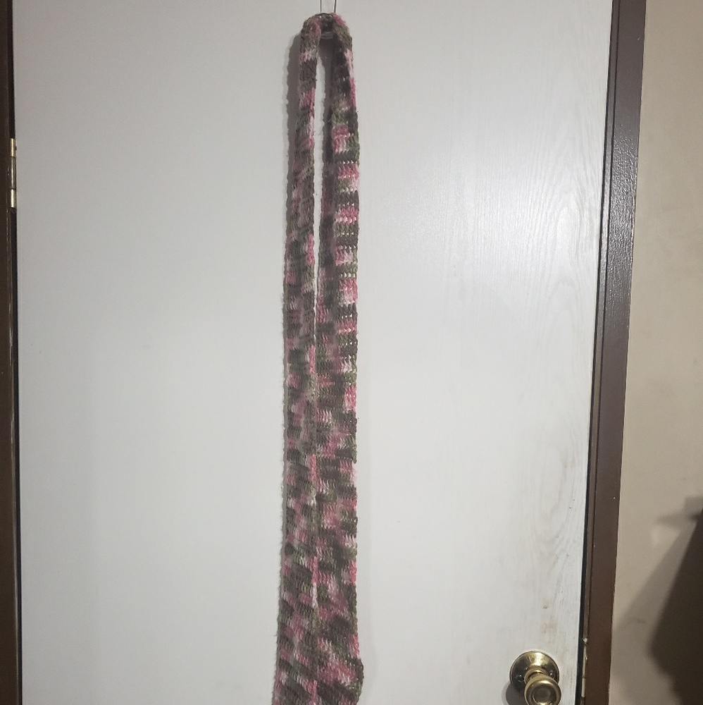Homemade crochet scarf